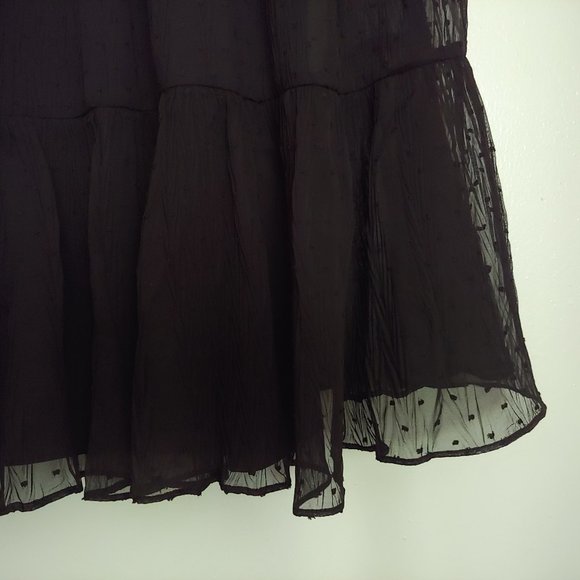 H&M size M sheer black mini dress with lining - Picture 4 of 8